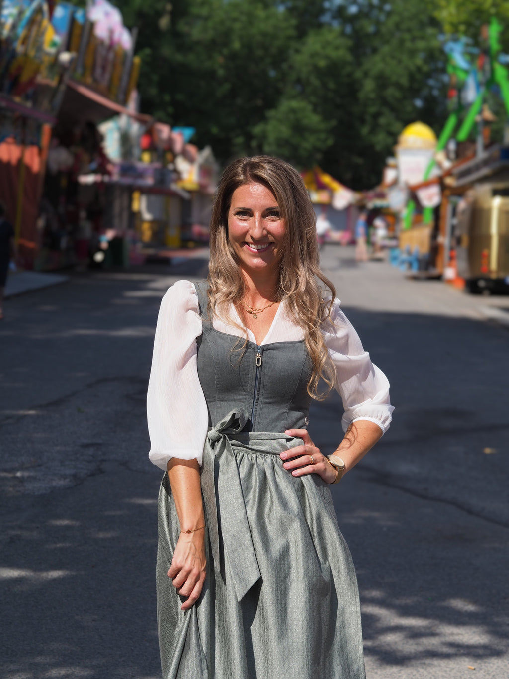 Dirndlbluse Saldenburg weiß