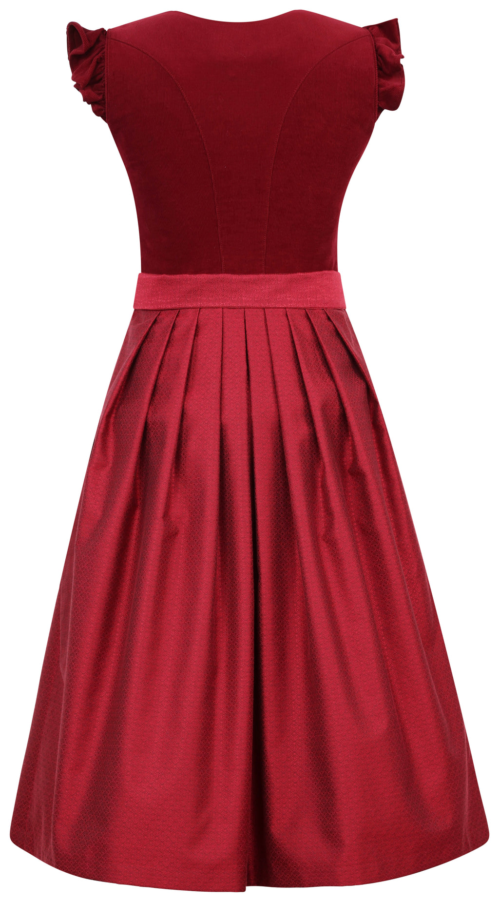 Dirndl Ansfelden 70cm wine mit abnehmbaren Flügelärmeln