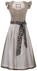 Dirndl Oberhofen 70cm sand mit abnehmbaren Flügelärmeln